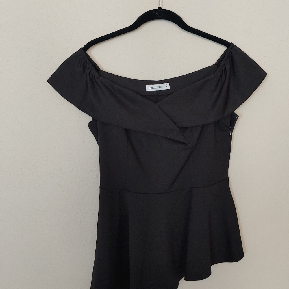 Black asymetric blouse